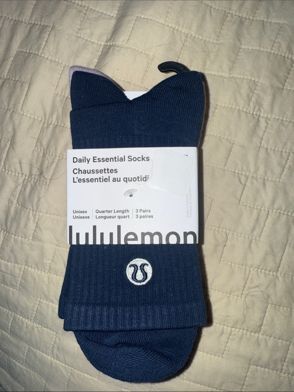 lululemon athletica Navy Quarter-Length Daily Essential Socks - 3 Pack